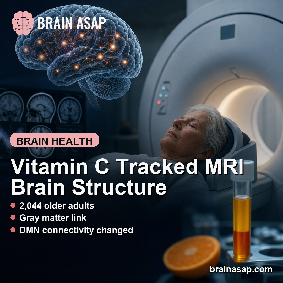 Plasma Vitamin C Linked to Gray Matter and Default Mode Network MRI Measures in 2,044 Older Adults