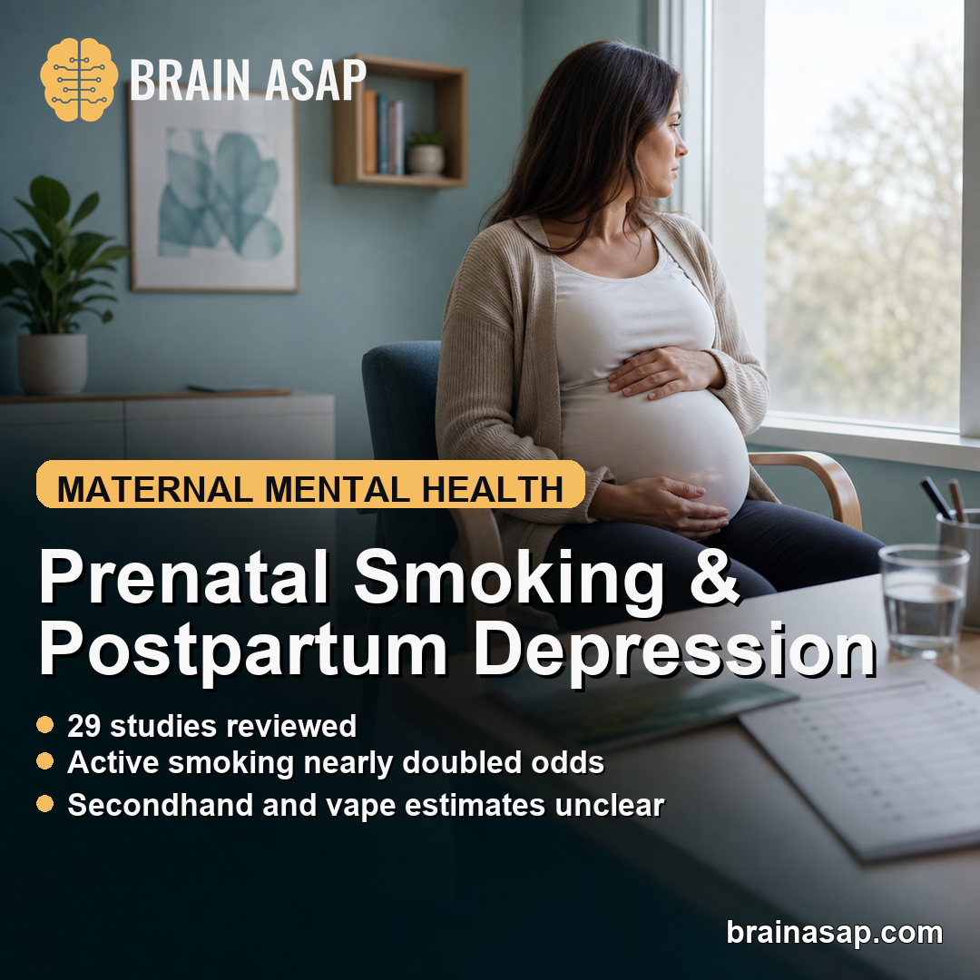 Prenatal Active Smoking Linked to Higher Postpartum Depression Odds