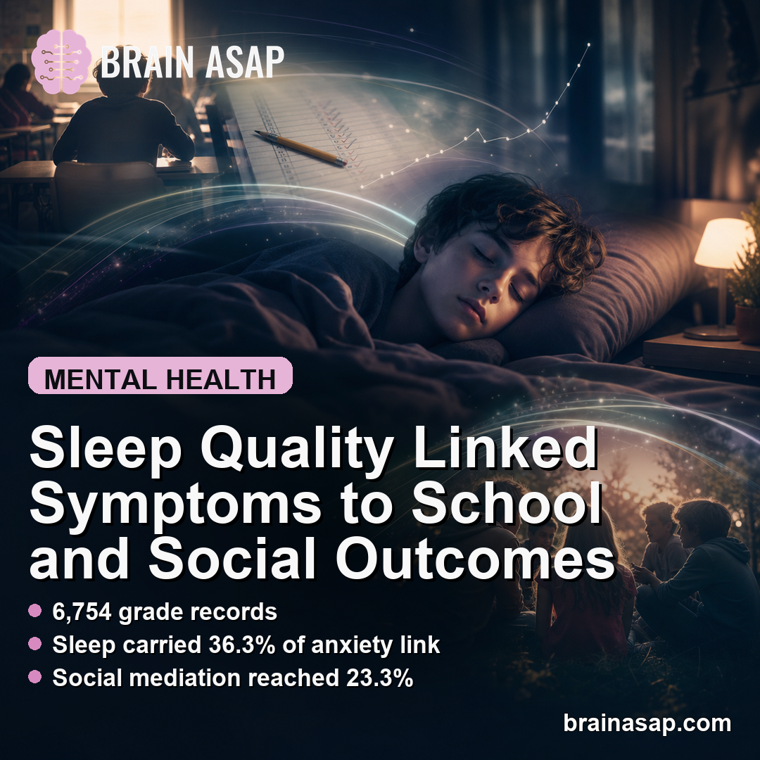 Sleep Quality Partly Explained Teen Mental Health Links to Grades and Social Problems
