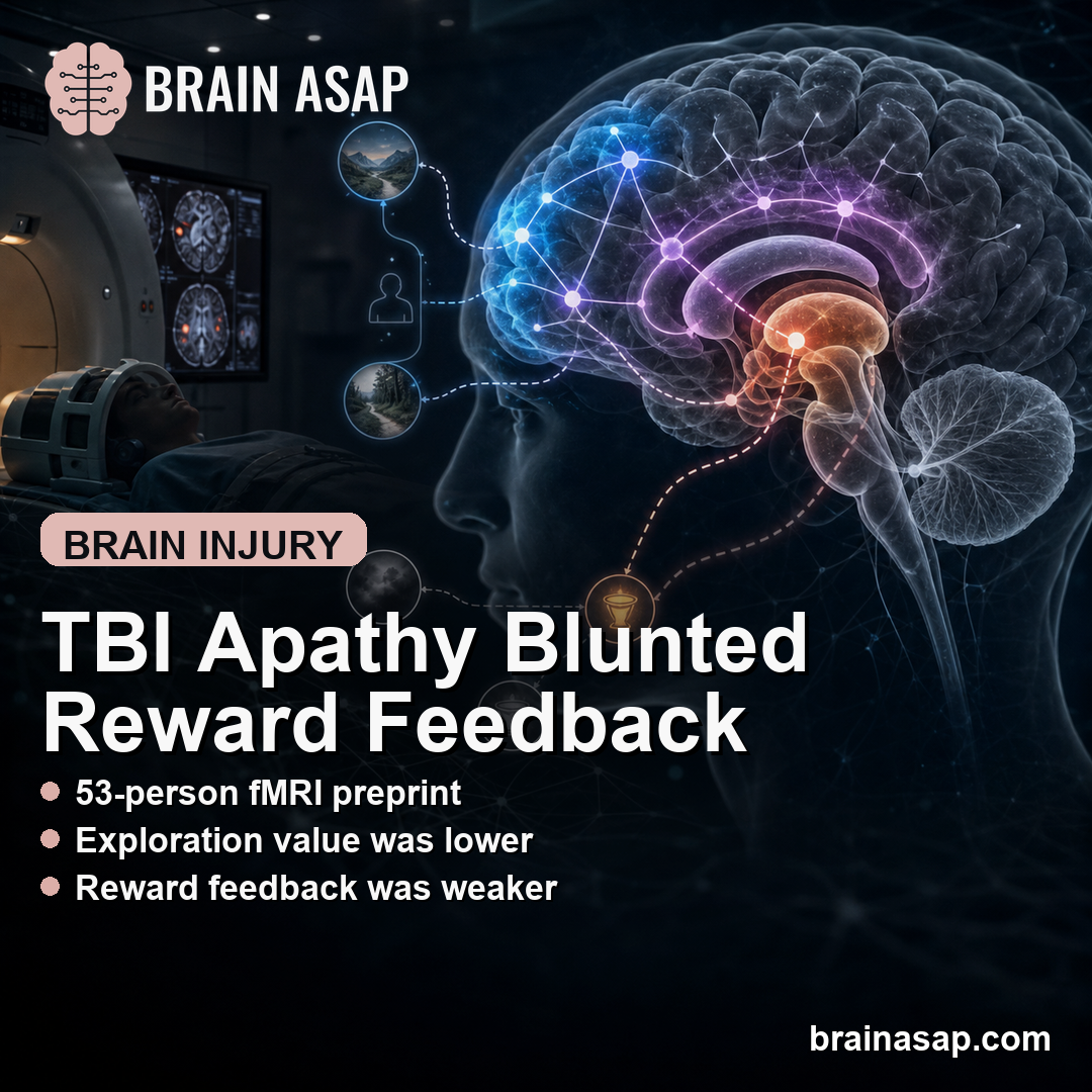 TBI Apathy Linked to Blunted Reward Prediction Error During Exploration