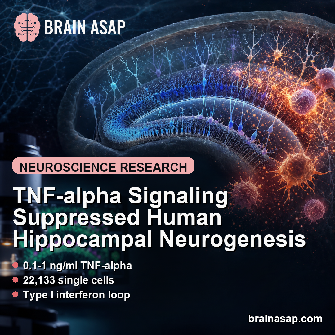TNF-alpha Signaling Suppressed Human Hippocampal Neurogenesis