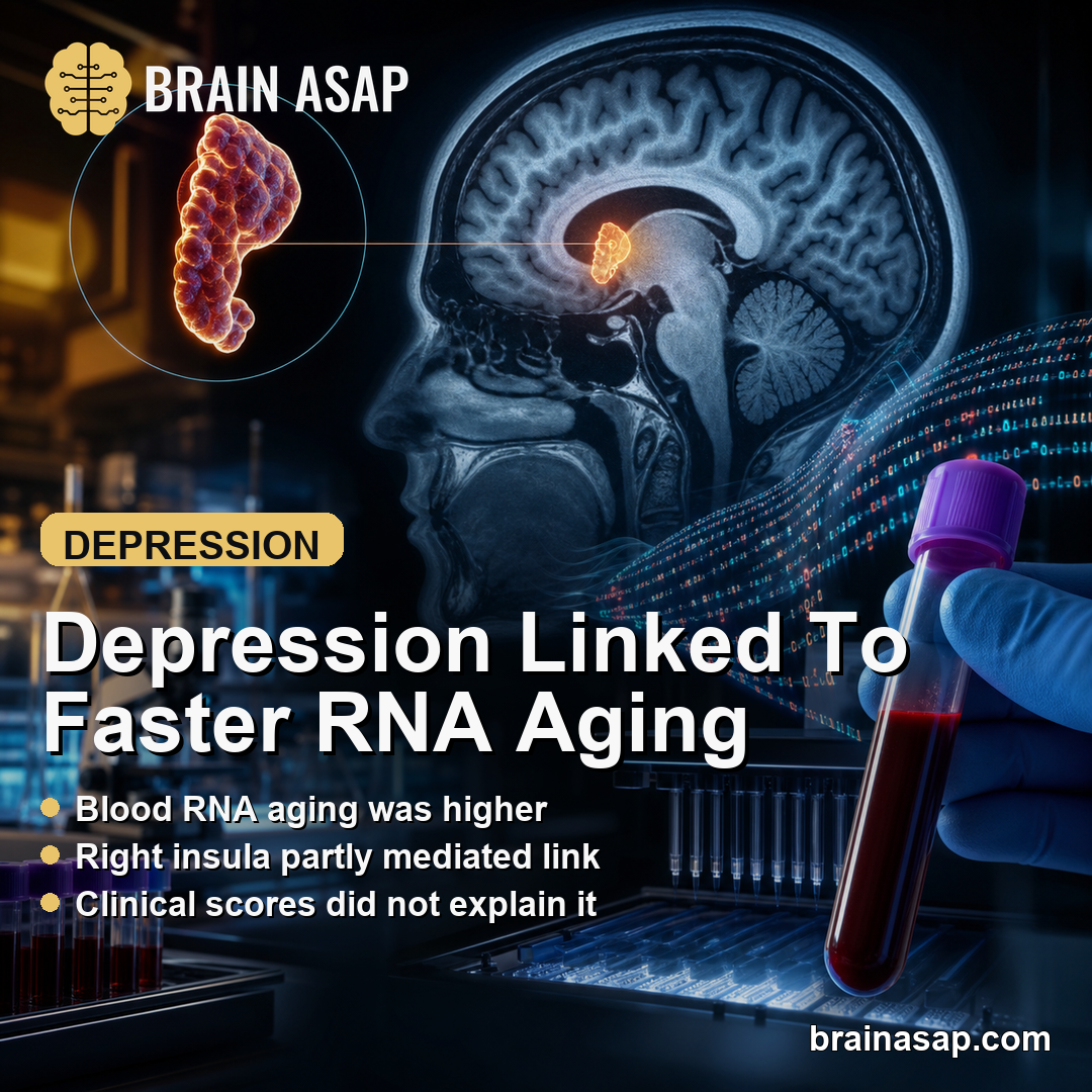 Transcriptomic Aging Was Accelerated in Major Depression and Linked to Right Insula Changes