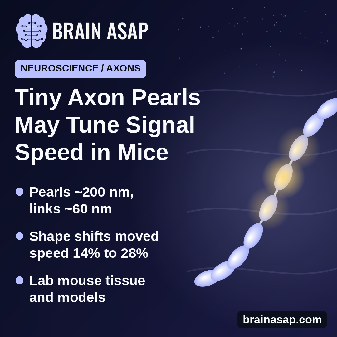 Thin Nerve Fibers Look Like Pearls on a String, and the Shape May Tune Signal Speed