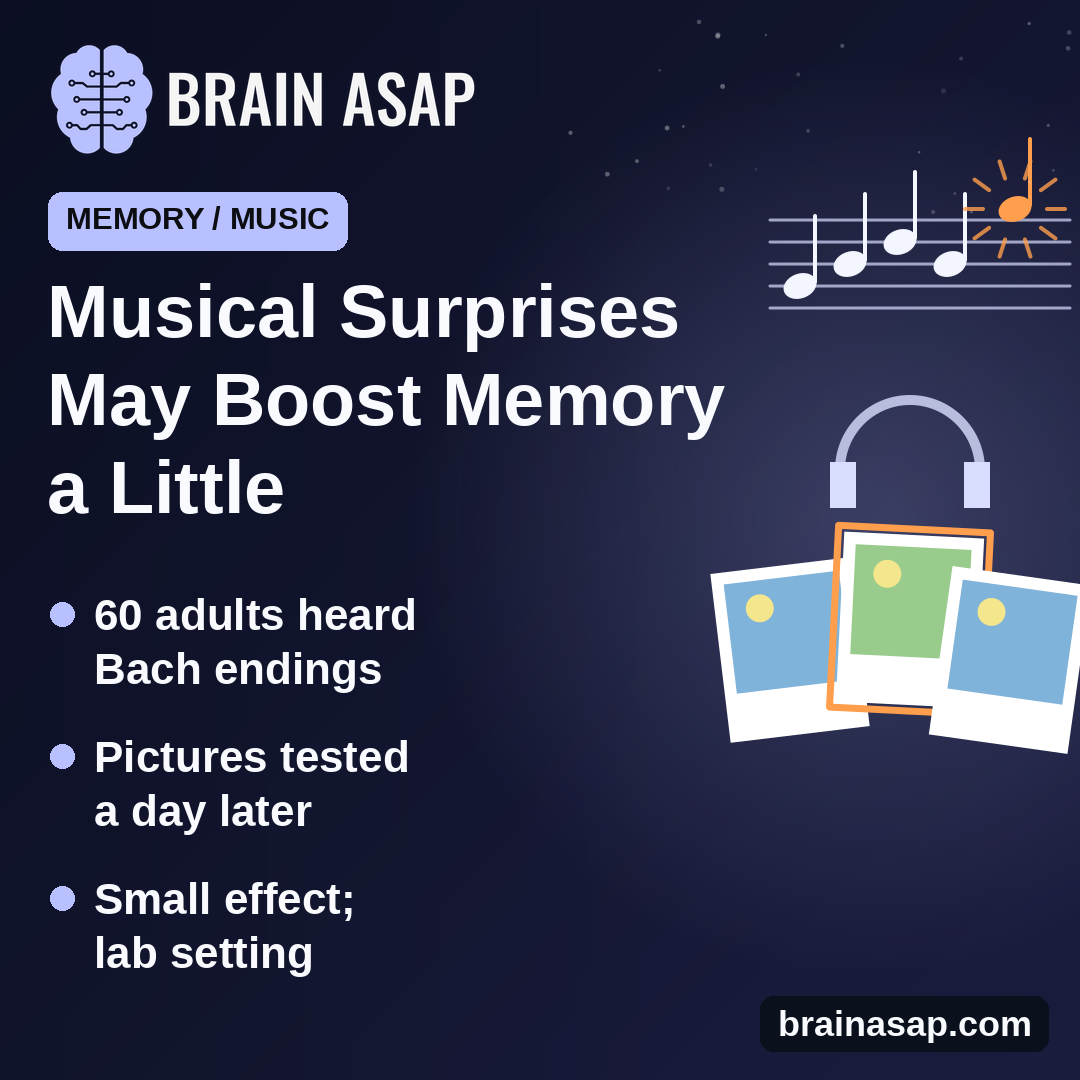 Surprising Music Endings Linked to Slightly Better Memory